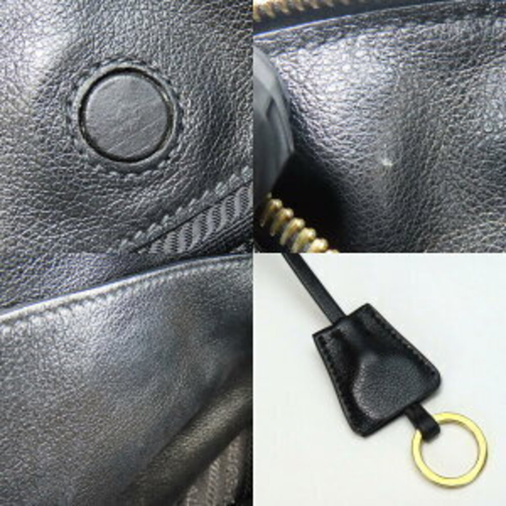 Prada Handbag Leather Nero Black Logo Shoulder Bag - Picture 8 of 11
